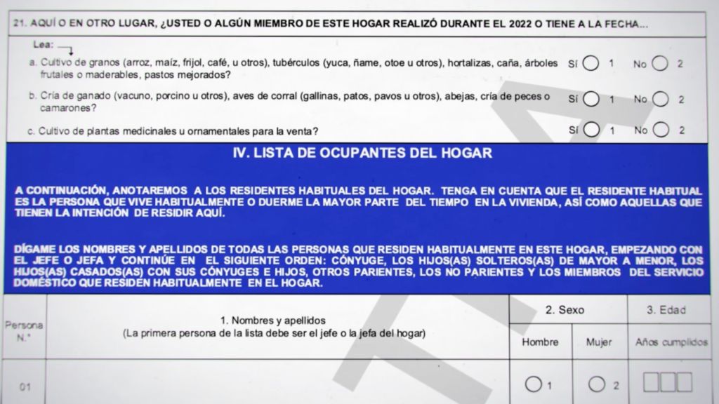 Cuestionario censal ya disponible de toda la población