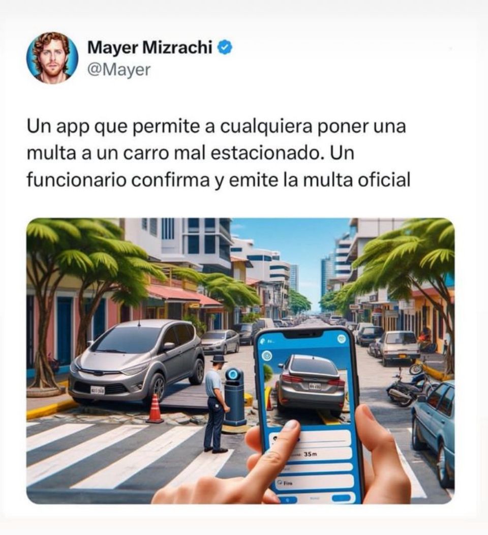 Mayer Mizrachi tiene una idea para resolver el problema de los carros mal estacionados