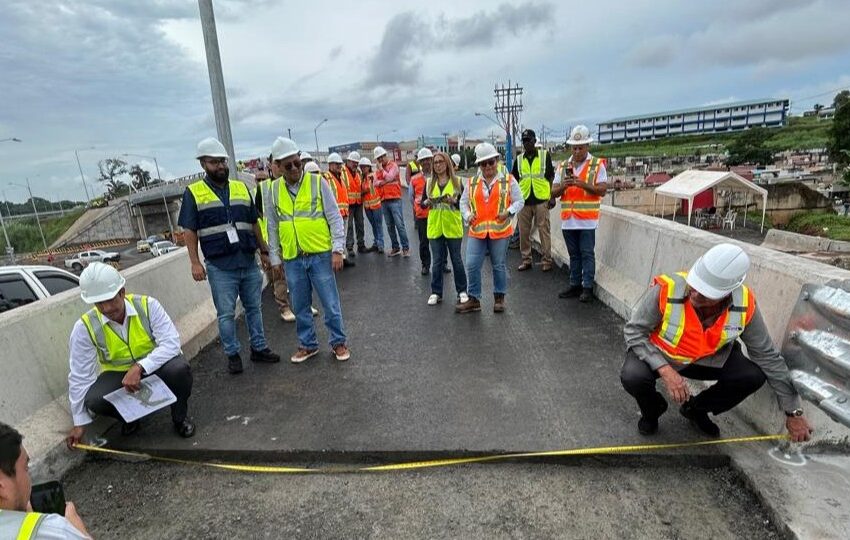  Ministros del MOP y Asuntos del Canal inspeccionan los proyectos 6 y 8 carriles